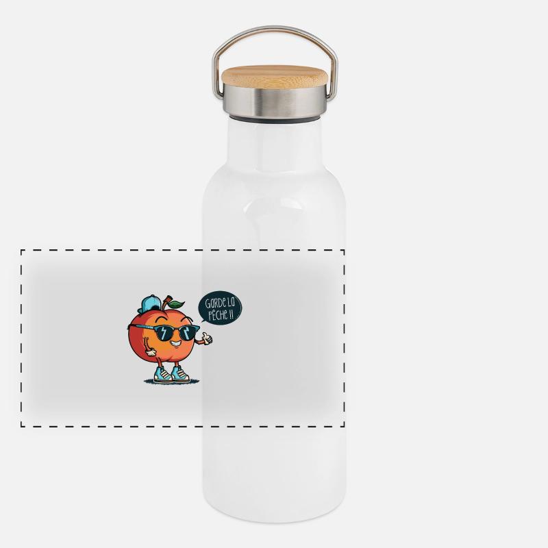 Garde la pêche Gourde isotherme avec bouchon en bambou