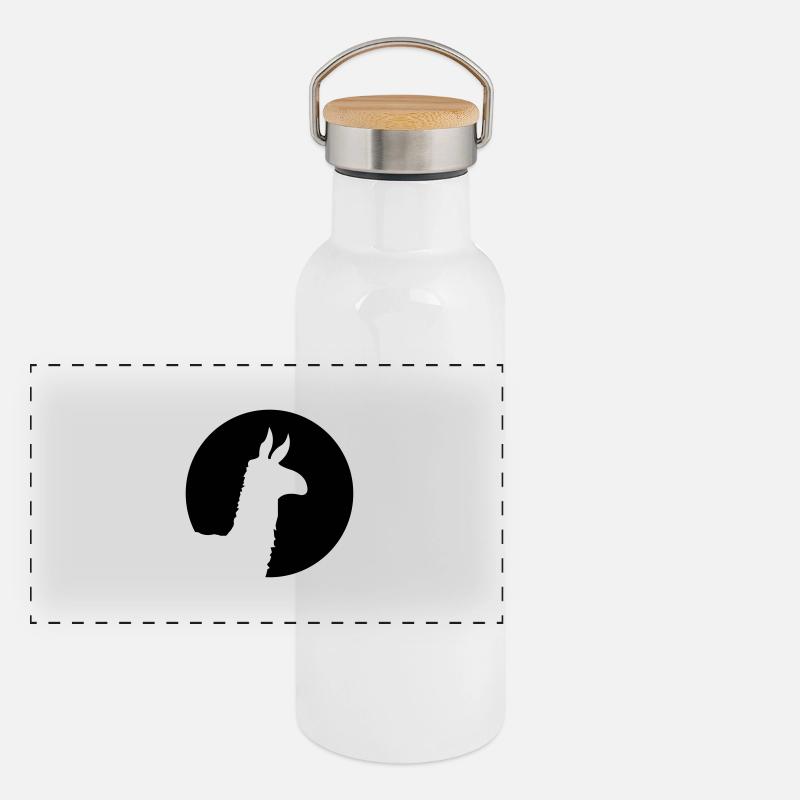 lama Gourde isotherme avec bouchon en bambou