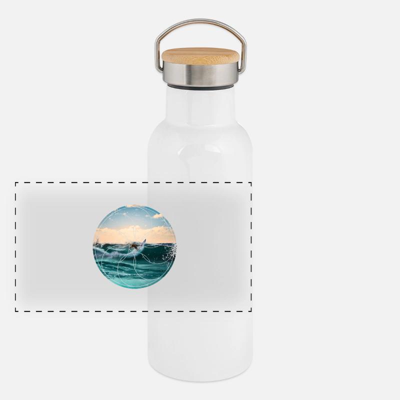 SURFER Gourde isotherme avec bouchon en bambou