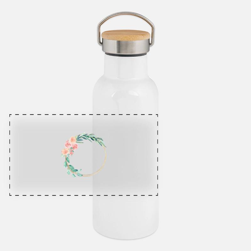 spring_wreath Gourde isotherme avec bouchon en bambou