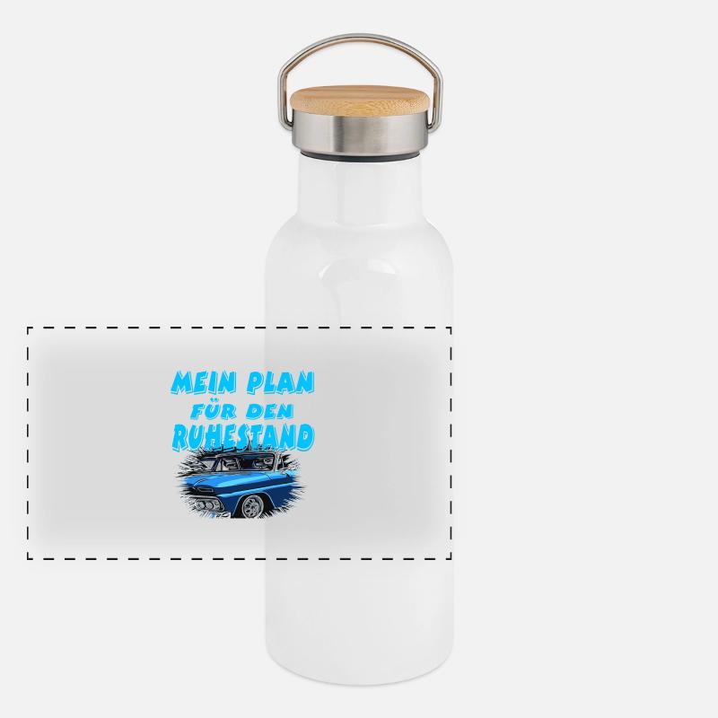 Auto Panorama Thermosflasche mit Bambusdeckel