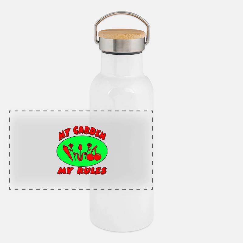 Garten Panorama Thermosflasche mit Bambusdeckel
