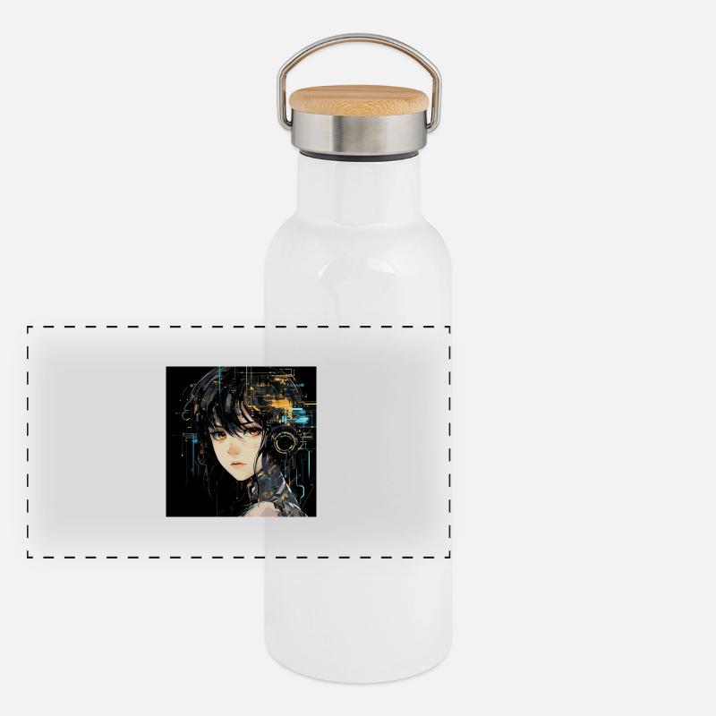 Anime Eyes Digital Panoramic Thermal Bottle with Bamboo Lid
