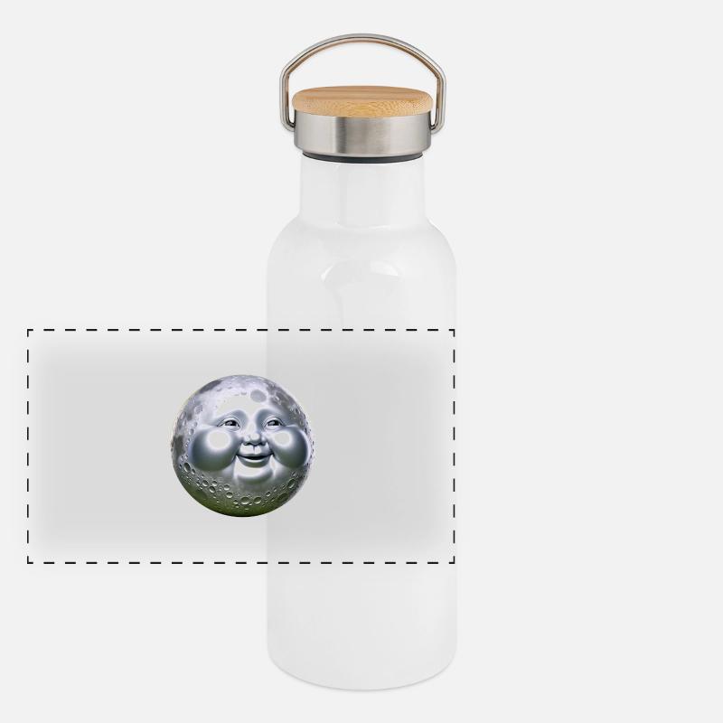 Lune de Bouddha Gourde isotherme avec bouchon en bambou