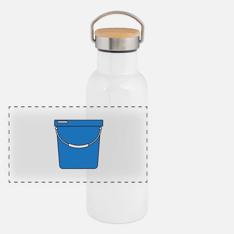 Eimer Panorama Thermosflasche mit Bambusdeckel