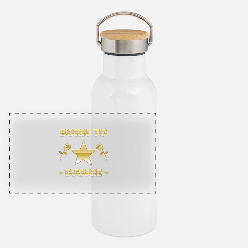 Panorama Thermosflasche mit Bambusdeckel