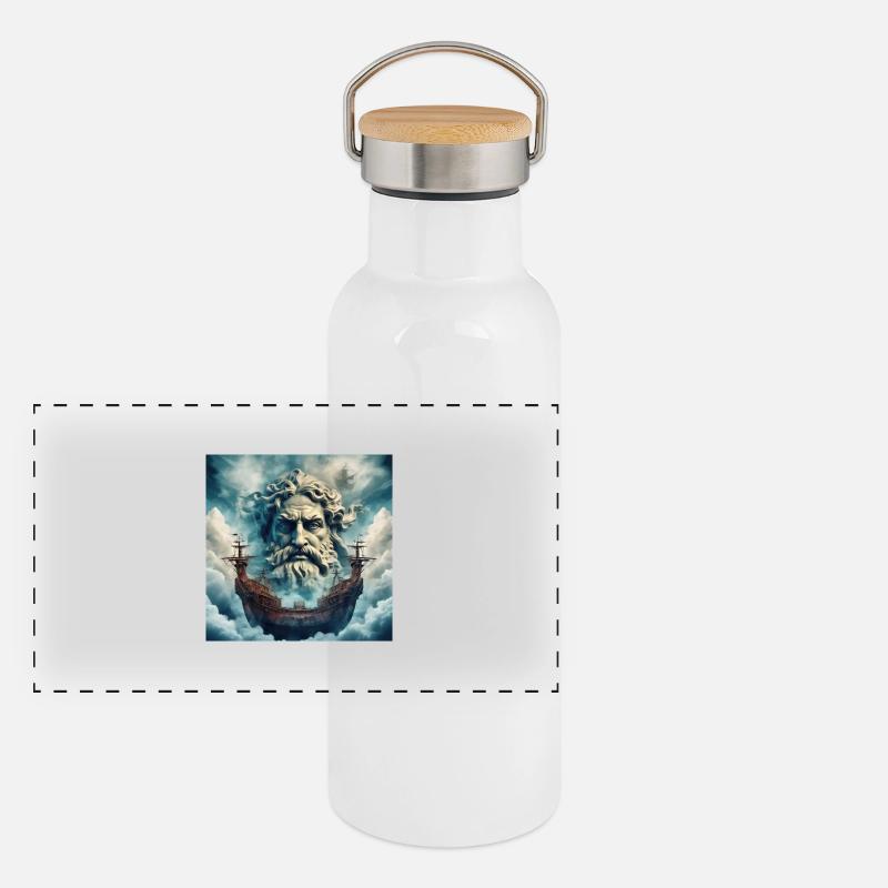 Poseidon Panorama Thermosflasche mit Bambusdeckel