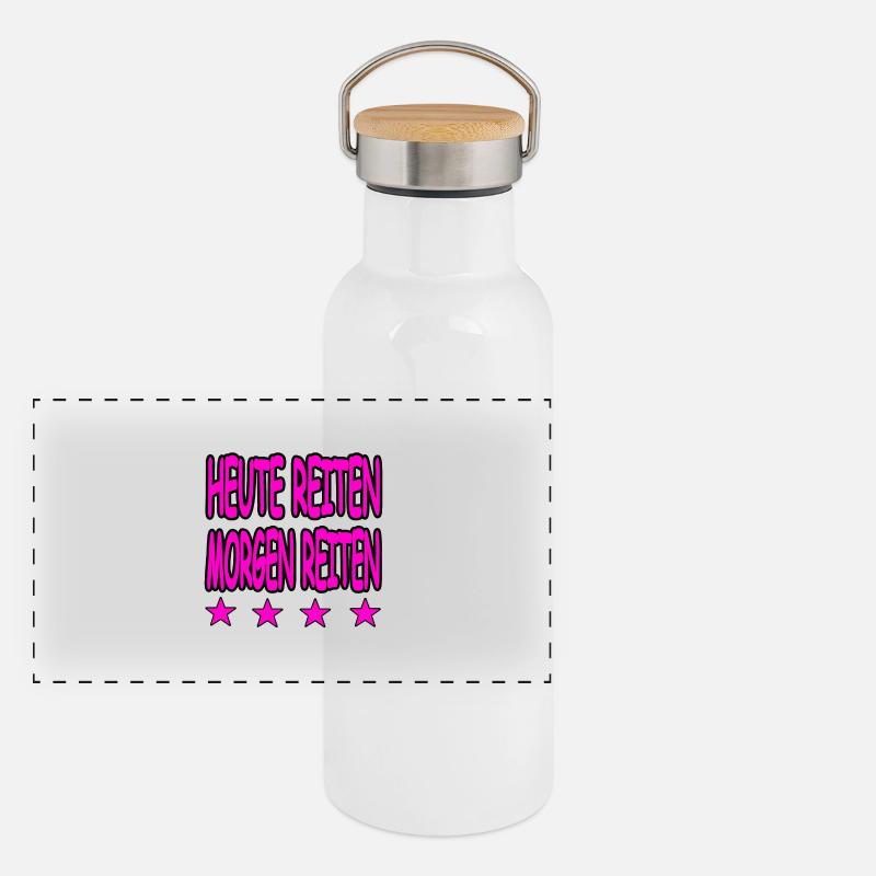 Reiten Panorama Thermosflasche mit Bambusdeckel