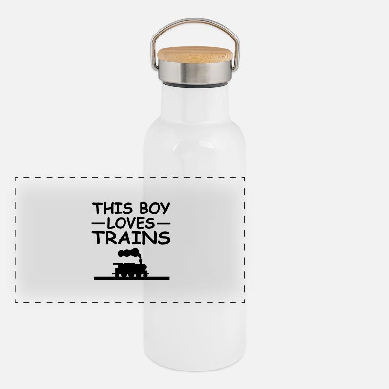 Railroad Panoramic Thermal Bottle with Bamboo Lid