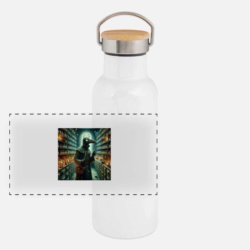 Médecin de la peste Gourde isotherme avec bouchon en bambou