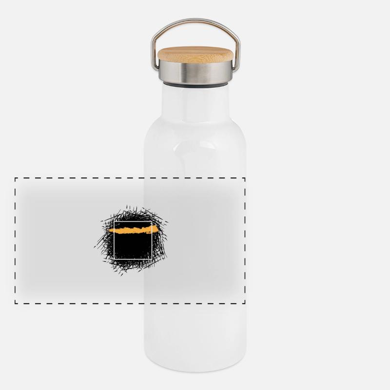 Abstract Kaaba Panorama Thermosflasche mit Bambusdeckel
