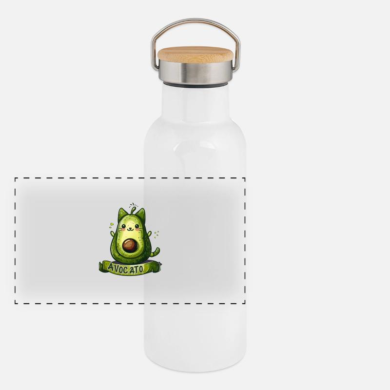 Avocato Panoramic Thermal Bottle with Bamboo Lid