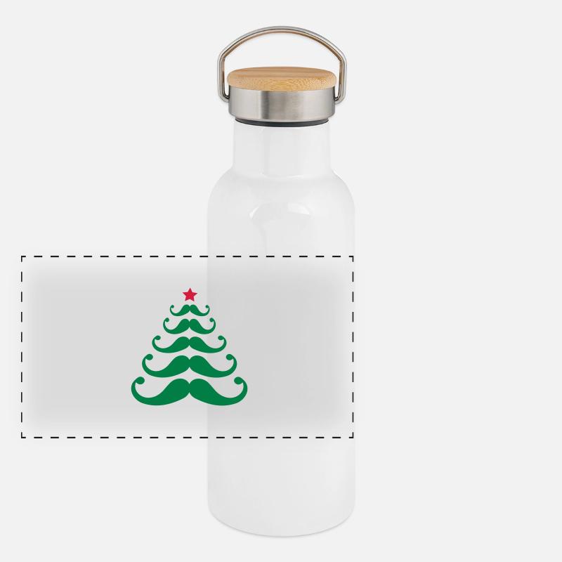 Arbre de Noël Gourde isotherme avec bouchon en bambou