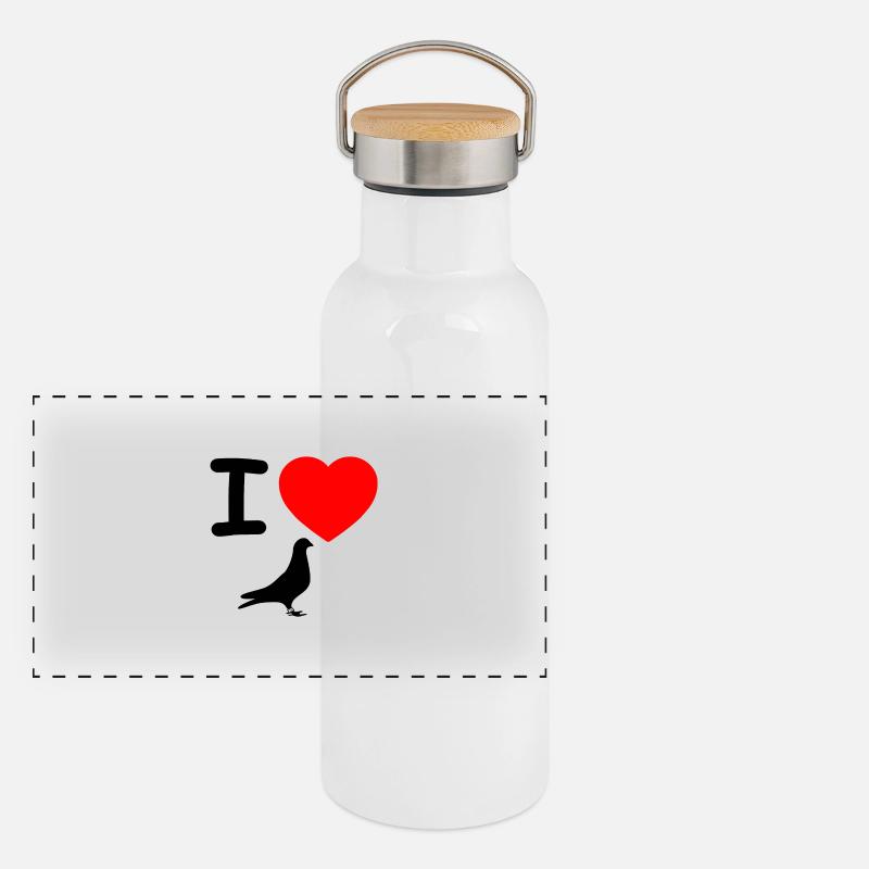 Doves Panoramic Thermal Bottle with Bamboo Lid