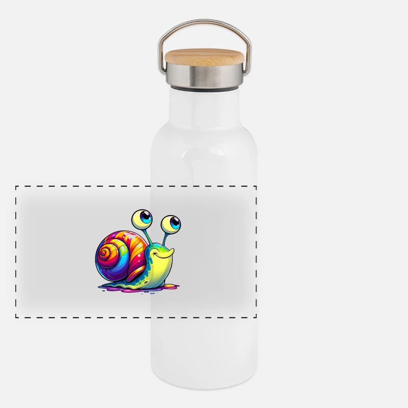 Snail Panoramic Thermal Bottle with Bamboo Lid