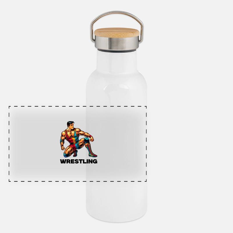 lutte Gourde isotherme avec bouchon en bambou
