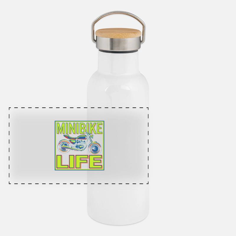 Life on two small wheels Panoramic Thermal Bottle with Bamboo Lid