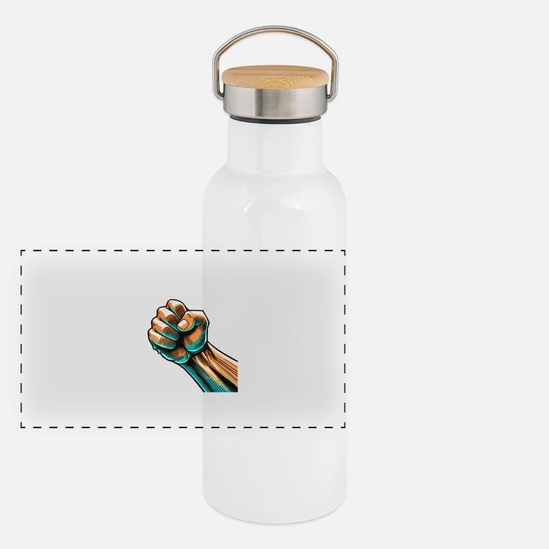 Panorama Thermosflasche mit Bambusdeckel