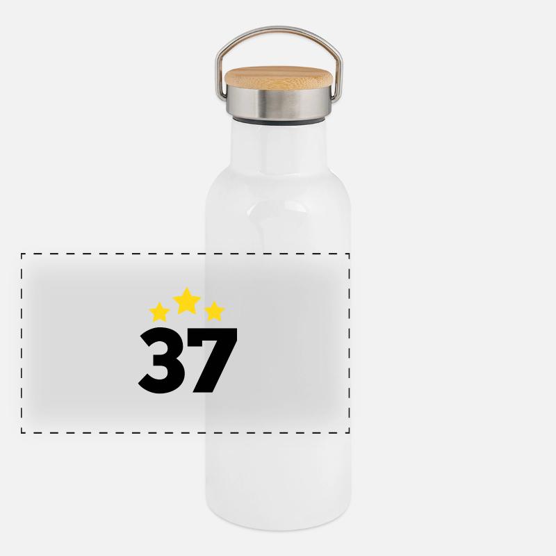 37 ans étoile - cadeau 37e anniversaire Gourde isotherme avec bouchon en bambou
