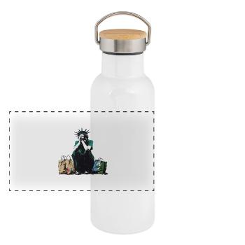 Dame Liberty sans-abri - Gourde isotherme avec bouchon en bambou - blanc - Devant
