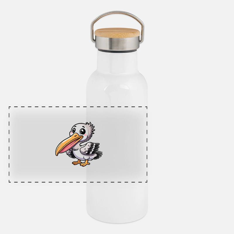 Pélican Gourde isotherme avec bouchon en bambou