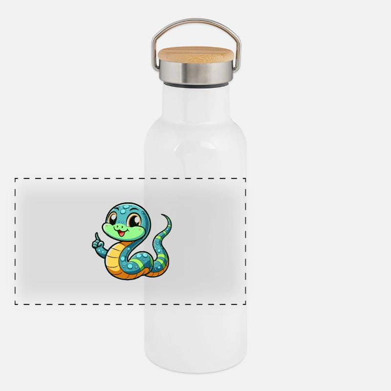 Snake Panoramic Thermal Bottle with Bamboo Lid