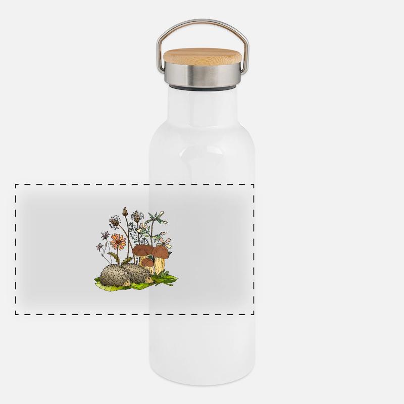 Hérissons Gourde isotherme avec bouchon en bambou