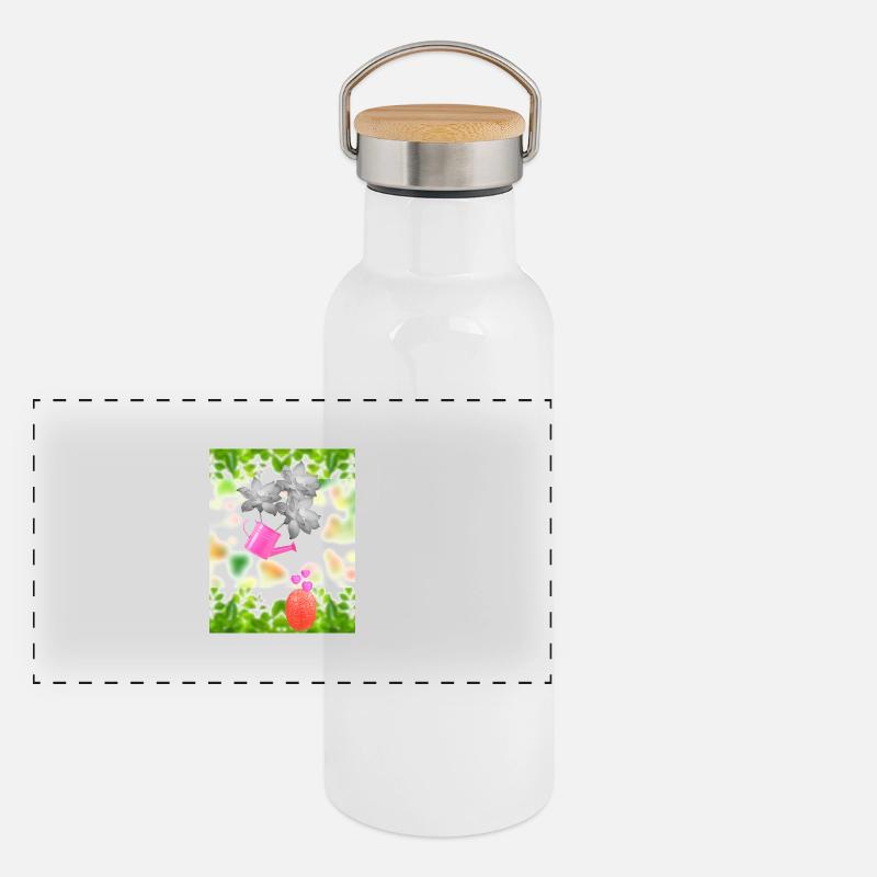 Fleur Gourde isotherme avec bouchon en bambou