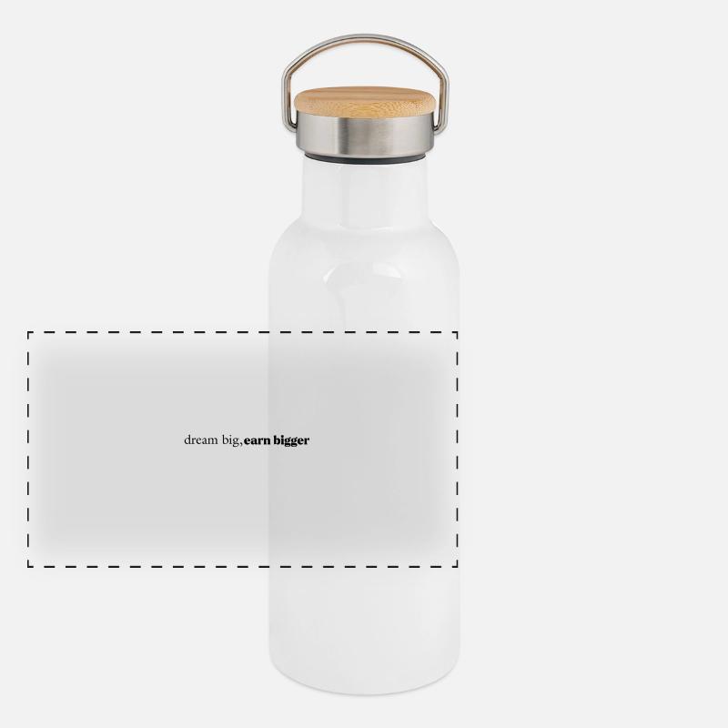 Rich motivation Panorama Thermosflasche mit Bambusdeckel