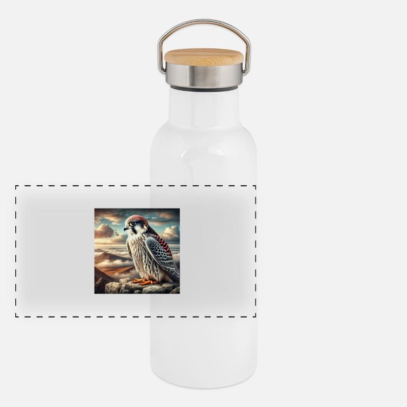 Faucon Gourde isotherme avec bouchon en bambou