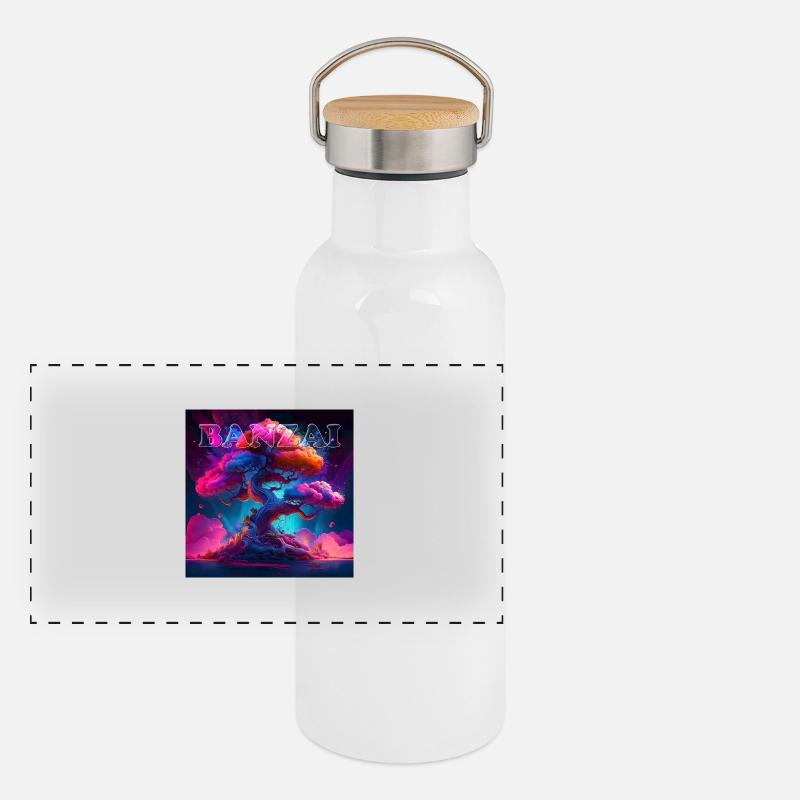 Banzai Panorama Thermosflasche mit Bambusdeckel