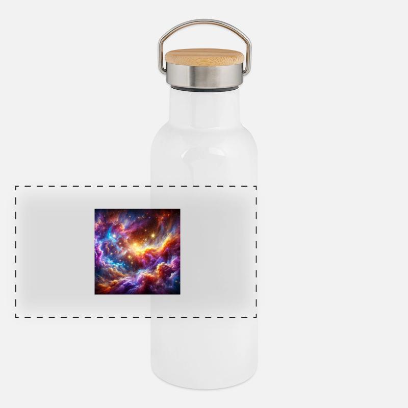 Nebula Art Panoramic Thermal Bottle with Bamboo Lid