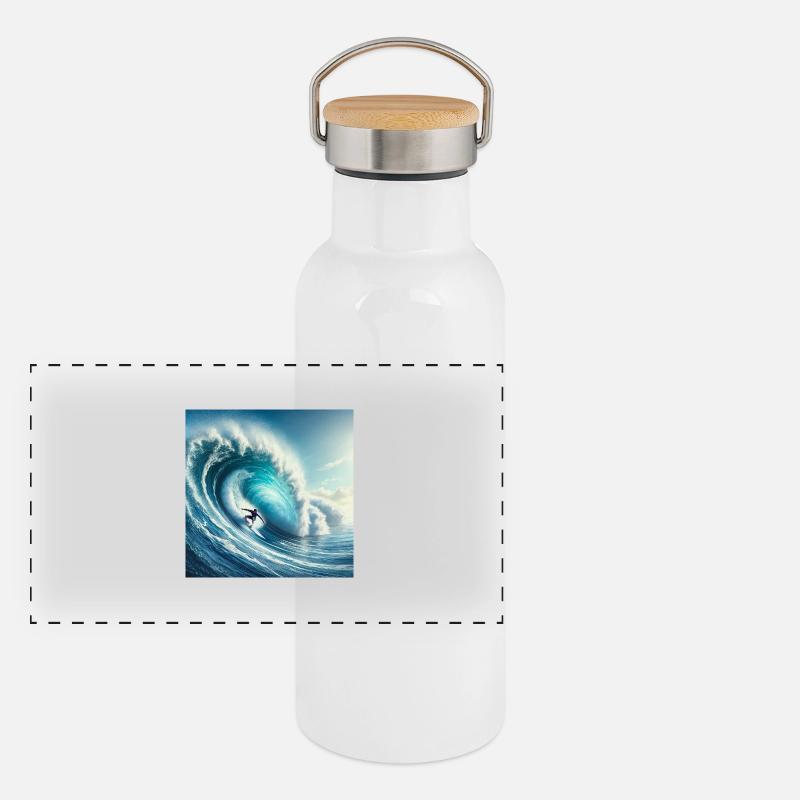 Surf's up Panoramic Thermal Bottle with Bamboo Lid