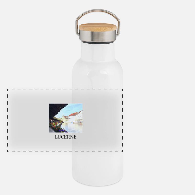 Luzerne Gourde isotherme avec bouchon en bambou