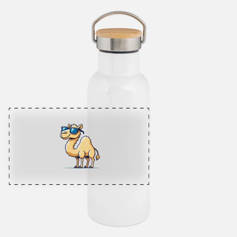 kamel sonnenbrille Panorama Thermosflasche mit Bambusdeckel