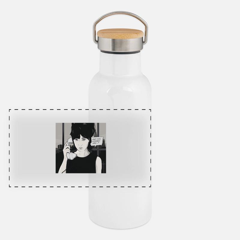 ET VOUS L’AVEZ EMBRASSÉE ? Gourde isotherme avec bouchon en bambou