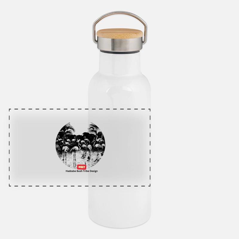 Hadzabe Nature Gourde isotherme avec bouchon en bambou