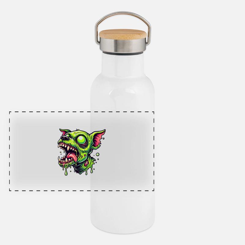 Chien Zombie, Chien Zombie, Chiot, Techno Gourde isotherme avec bouchon en bambou