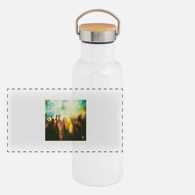 Festival euphoria Panorama Thermosflasche mit Bambusdeckel