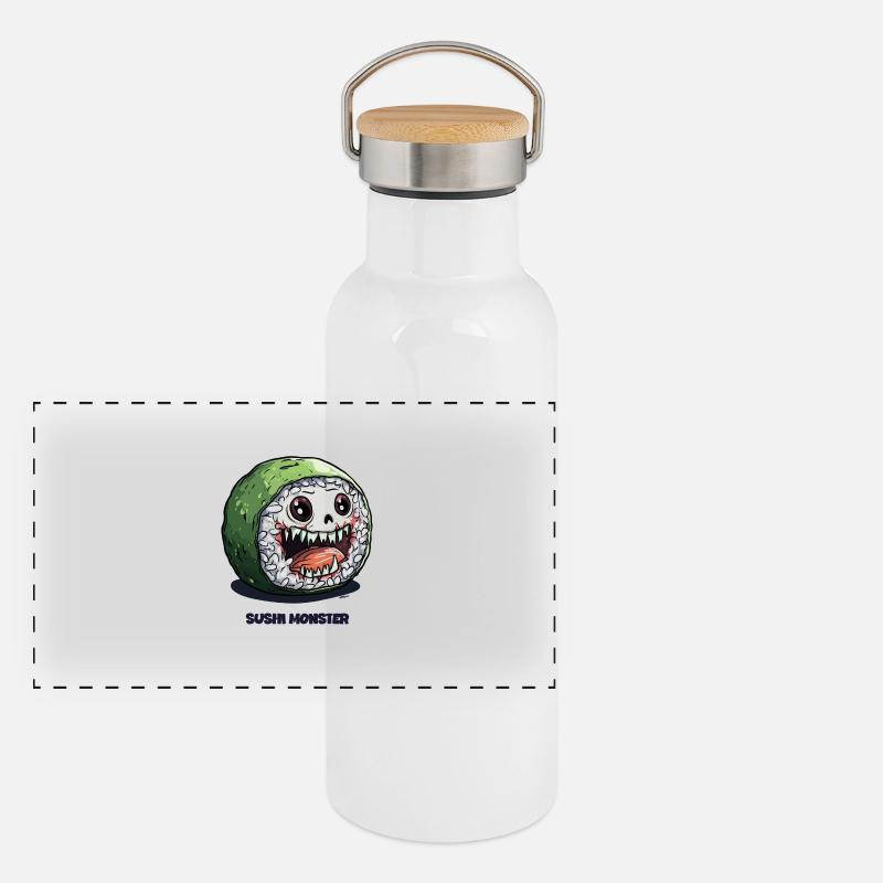 Sushi Monster Gourde isotherme avec bouchon en bambou