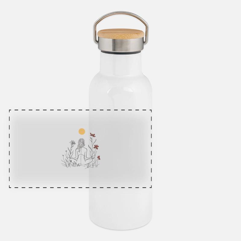 Relaxant Gourde isotherme avec bouchon en bambou