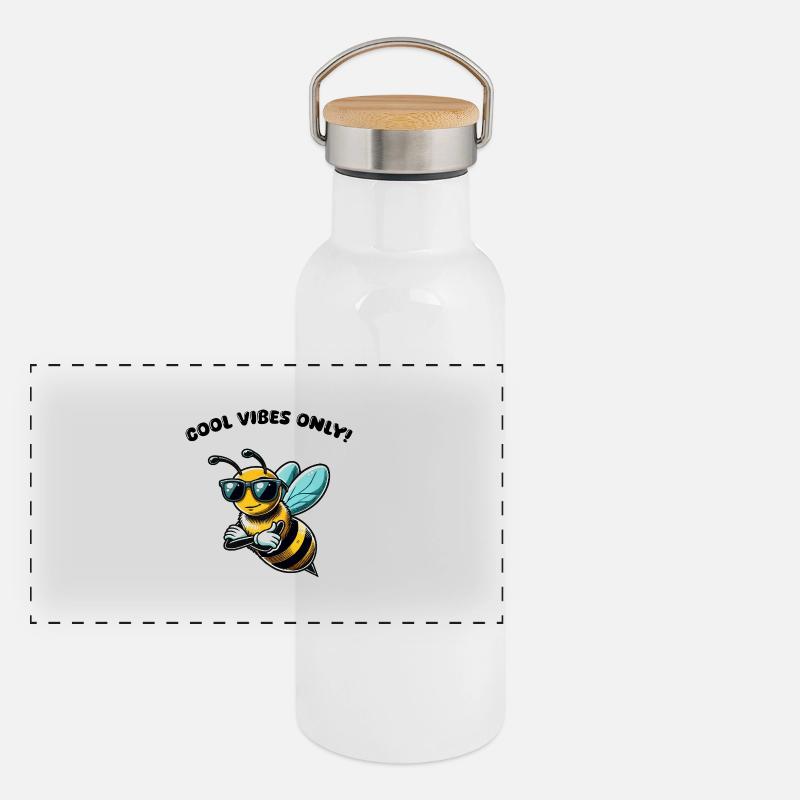 Abeille Cool BD Gourde isotherme avec bouchon en bambou