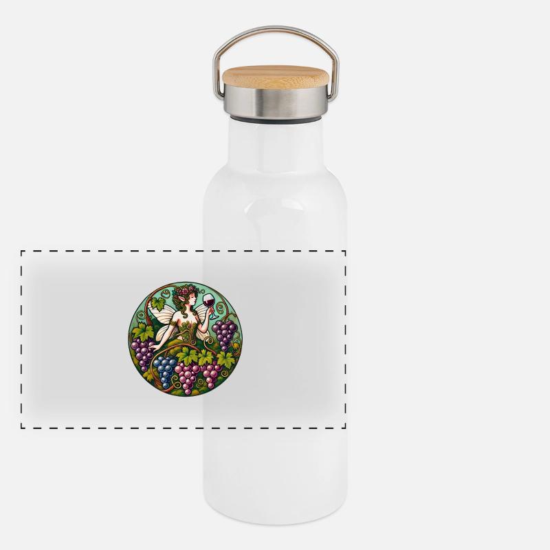 Fée du vin Gourde isotherme avec bouchon en bambou