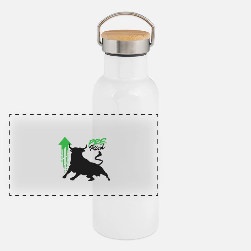 Pre Rich - In Bull Run Mode Panoramic Thermal Bottle with Bamboo Lid