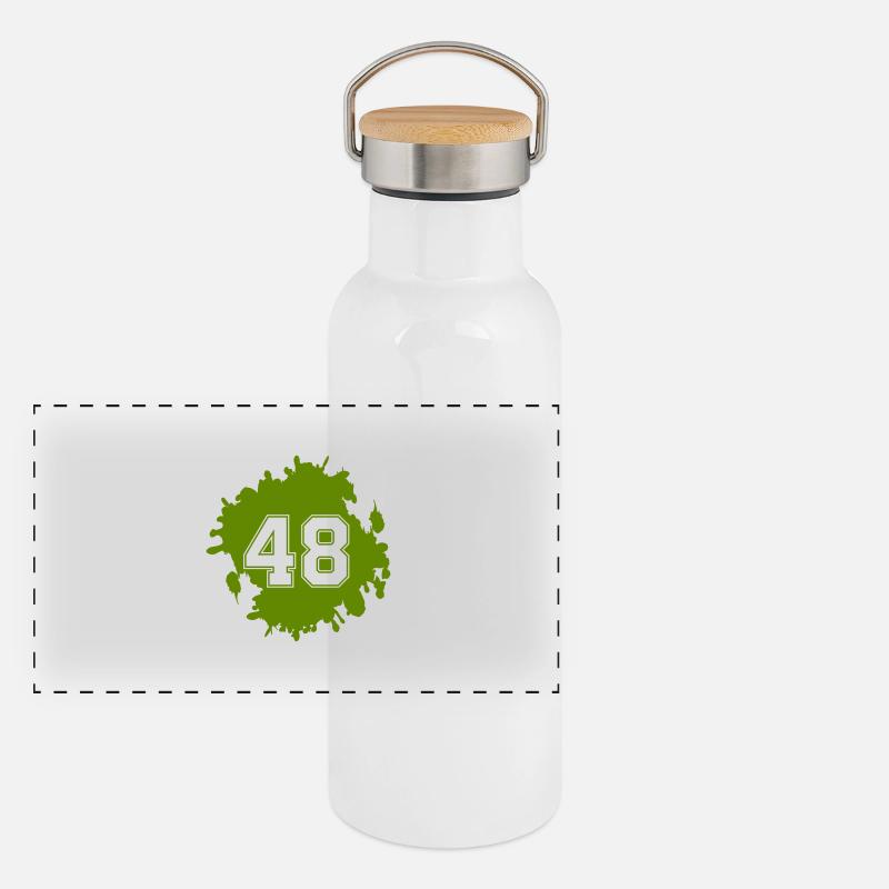 klecks 48 Panorama Thermosflasche mit Bambusdeckel