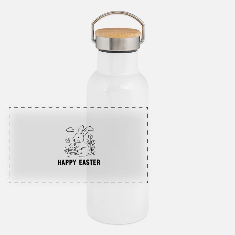 Happy Easter Panoramic Thermal Bottle with Bamboo Lid