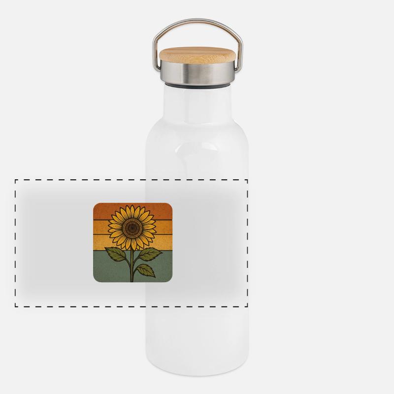 Panorama Thermosflasche mit Bambusdeckel