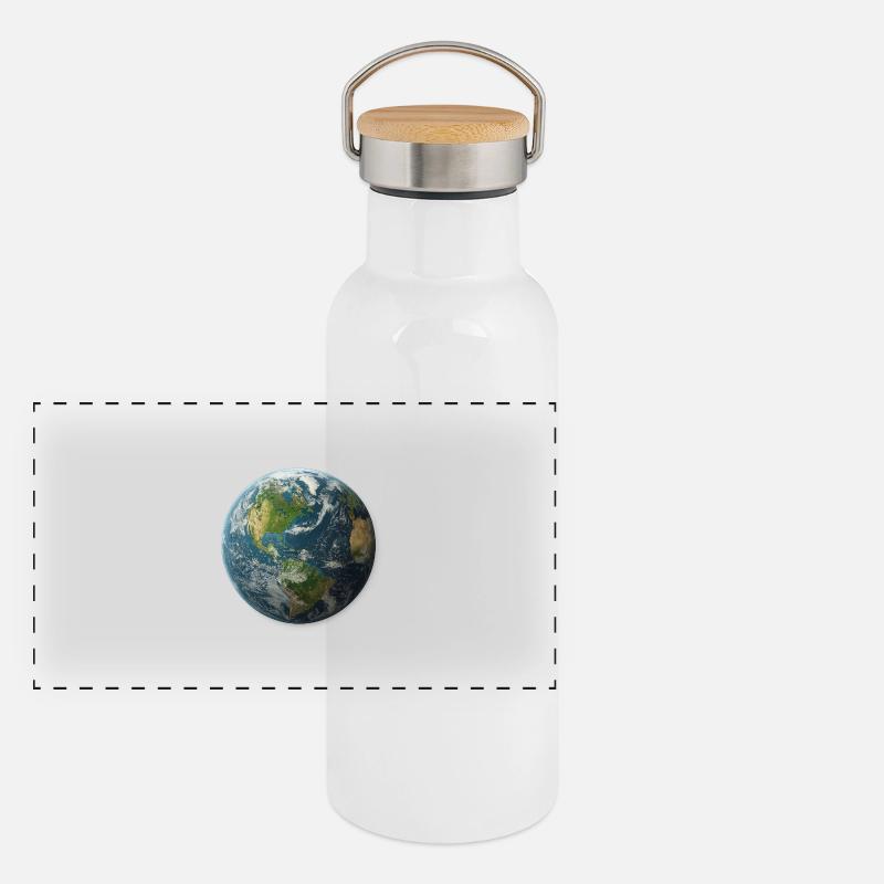 Panorama Thermosflasche mit Bambusdeckel