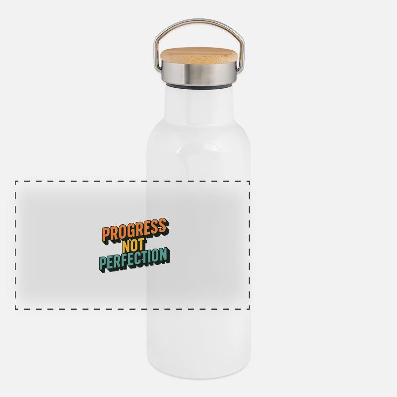 Protect Your Peace – Mindful Style Panorama Thermosflasche mit Bambusdeckel
