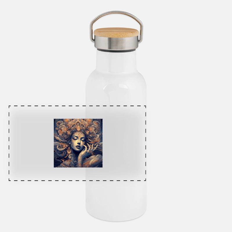 Godfantasy Panorama Thermosflasche mit Bambusdeckel